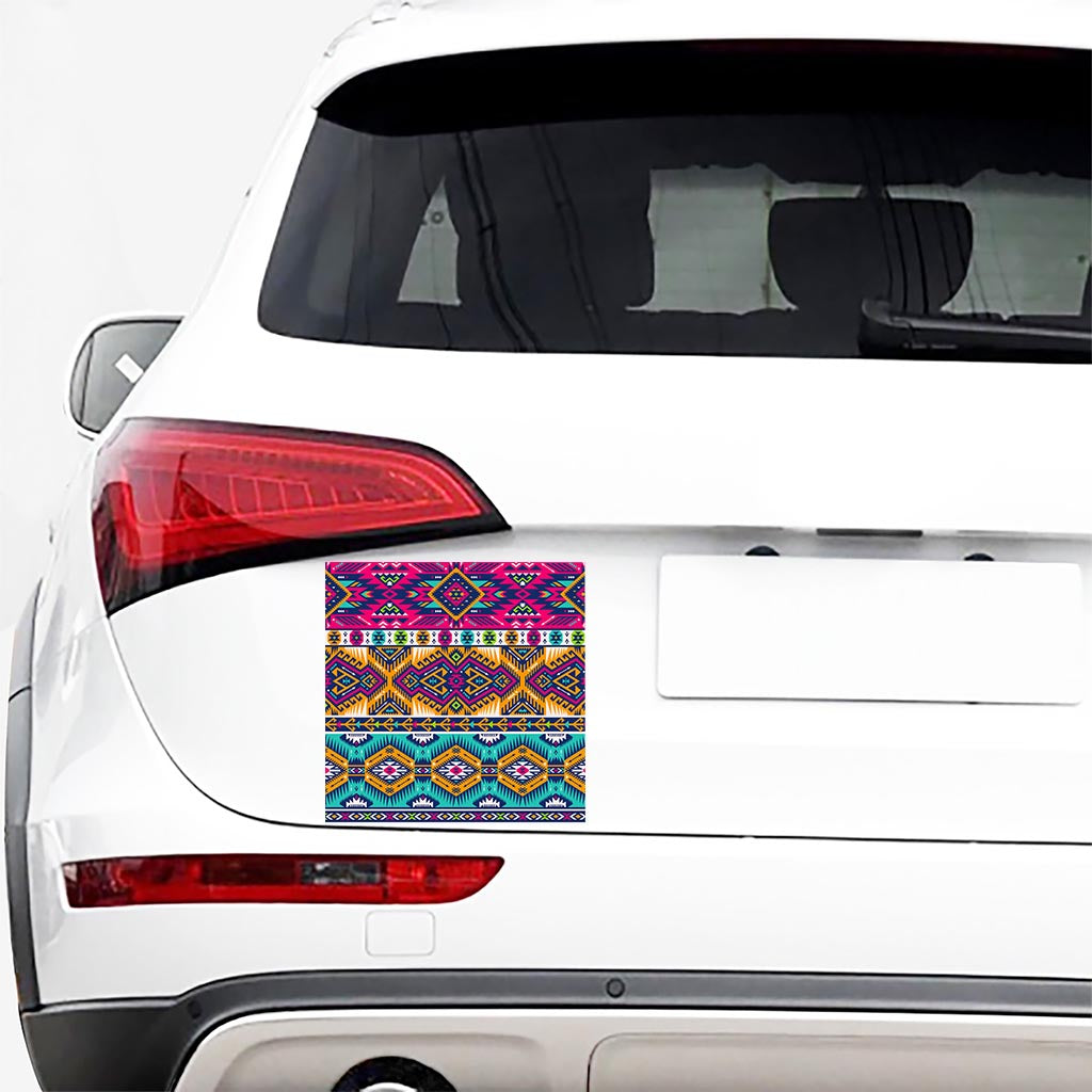 Bright Colors Aztec Pattern Print Car Sticker