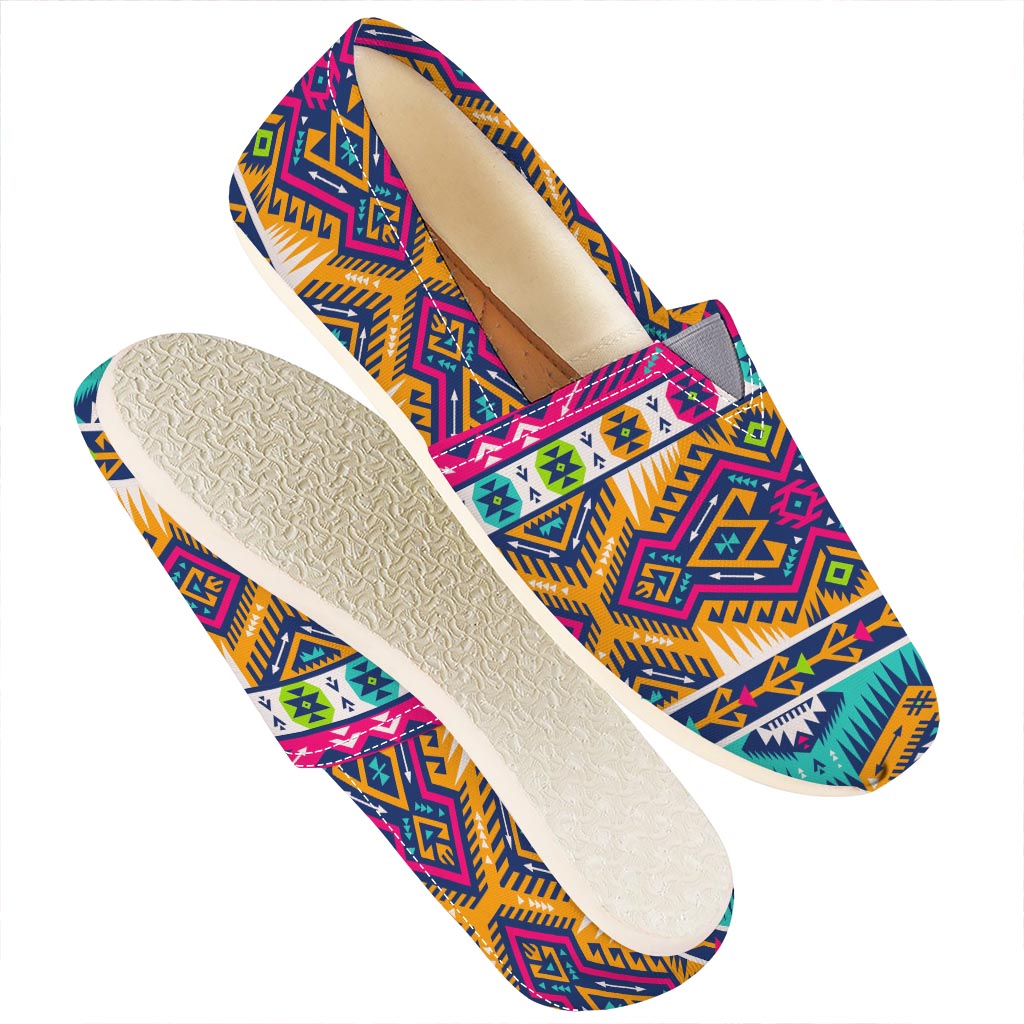 Bright Colors Aztec Pattern Print Casual Shoes