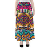 Bright Colors Aztec Pattern Print Chiffon Maxi Skirt