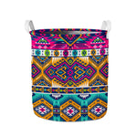 Bright Colors Aztec Pattern Print Collapsible Laundry Basket