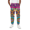 Bright Colors Aztec Pattern Print Cotton Sweatpants