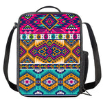 Bright Colors Aztec Pattern Print Crossbody Lunch Bag