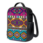 Bright Colors Aztec Pattern Print Crossbody Lunch Bag