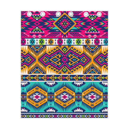 Bright Colors Aztec Pattern Print Curtain