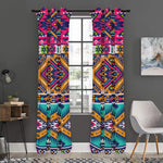 Bright Colors Aztec Pattern Print Curtain