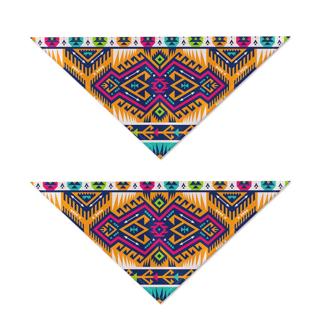 Bright Colors Aztec Pattern Print Dog Bandana