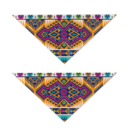 Bright Colors Aztec Pattern Print Dog Bandana