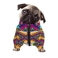 Bright Colors Aztec Pattern Print Dog Zip Up Jacket