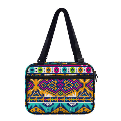 Bright Colors Aztec Pattern Print Double Strap Bible Bag