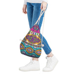 Bright Colors Aztec Pattern Print Drawstring Bag