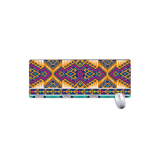 Bright Colors Aztec Pattern Print Extended Mouse Pad