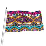Bright Colors Aztec Pattern Print Flag