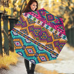 Bright Colors Aztec Pattern Print Foldable Umbrella