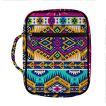 Bright Colors Aztec Pattern Print Front Pocket Bible Bag