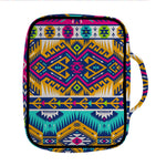 Bright Colors Aztec Pattern Print Front Pocket Bible Bag