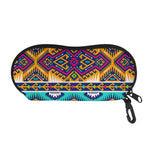 Bright Colors Aztec Pattern Print Glasses Case