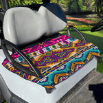 Bright Colors Aztec Pattern Print Golf Cart Seat Cover