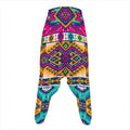 Bright Colors Aztec Pattern Print Hammer Pants