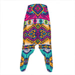 Bright Colors Aztec Pattern Print Hammer Pants