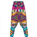 Bright Colors Aztec Pattern Print Hammer Pants