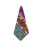 Bright Colors Aztec Pattern Print Hand Towel