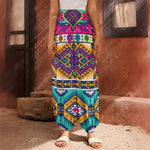 Bright Colors Aztec Pattern Print Harem Pants