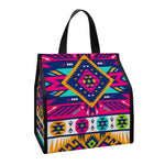Bright Colors Aztec Pattern Print Insulated Lunch Tote