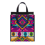 Bright Colors Aztec Pattern Print Insulated Lunch Tote