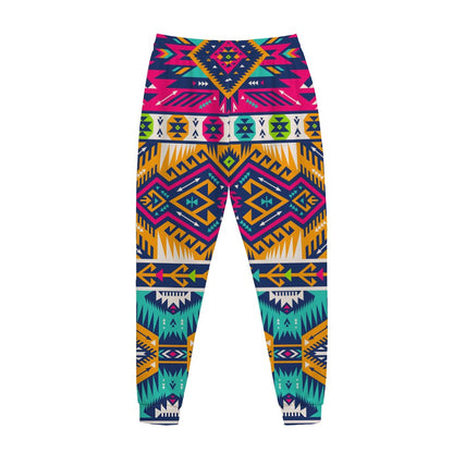 Bright Colors Aztec Pattern Print Jogger Pants