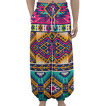 Bright Colors Aztec Pattern Print Lantern Pants