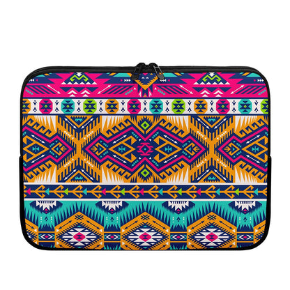 Bright Colors Aztec Pattern Print Laptop Sleeve