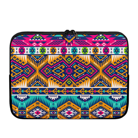 Bright Colors Aztec Pattern Print Laptop Sleeve