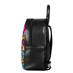 Bright Colors Aztec Pattern Print Leather Backpack