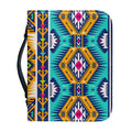 Bright Colors Aztec Pattern Print Leather Bible Cover