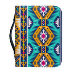 Bright Colors Aztec Pattern Print Leather Bible Cover