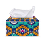 Bright Colors Aztec Pattern Print Leather Tissue Box Cover