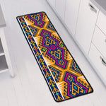 Bright Colors Aztec Pattern Print Long Kitchen Mat