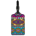 Bright Colors Aztec Pattern Print Luggage Tag