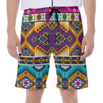 Bright Colors Aztec Pattern Print Men's Beach Shorts