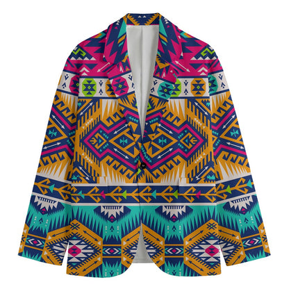 Bright Colors Aztec Pattern Print Men's Blazer