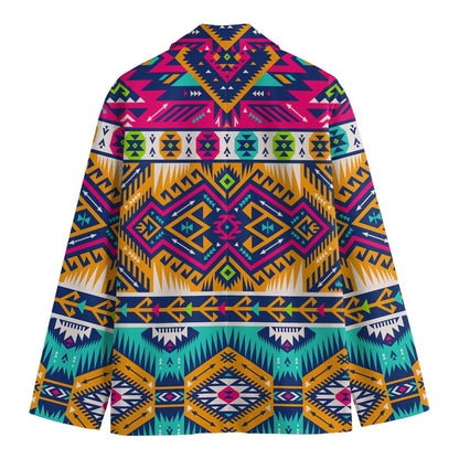Bright Colors Aztec Pattern Print Men's Blazer