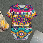 Bright Colors Aztec Pattern Print Men's Bodysuit
