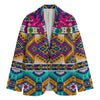 Bright Colors Aztec Pattern Print Men's Cotton Blazer