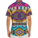 Bright Colors Aztec Pattern Print Men's Deep V-Neck Shirt