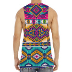Bright Colors Aztec Pattern Print Men's Muscle Tank Top
