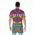 Bright Colors Aztec Pattern Print Men's Rompers
