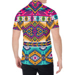 Bright Colors Aztec Pattern Print Men's Shirt