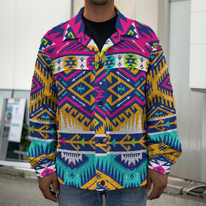 Bright Colors Aztec Pattern Print Men's Shirt Jacket