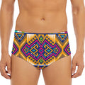 Bright Colors Aztec Pattern Print Men's Triangle Swim Briefs