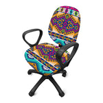 Bright Colors Aztec Pattern Print Office Chair Cover